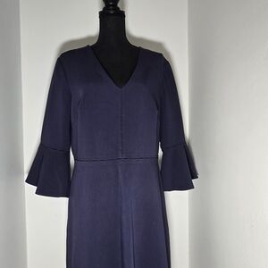 Banana Republic Deep Blue Long Sleeve Dress